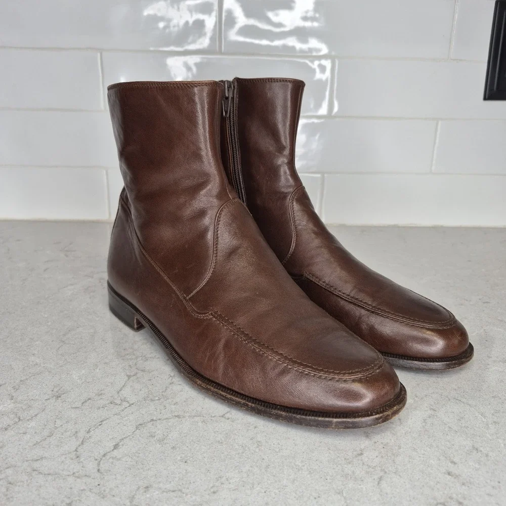 Vintage‎ Royal Imperial Florsheim Boots Brown Mens Size 7.5 D Side Zip